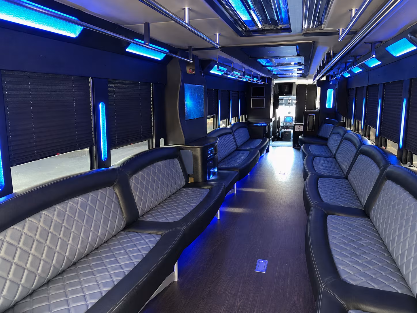 Davie Bachelor & Bachelorette Transportation party bus interior