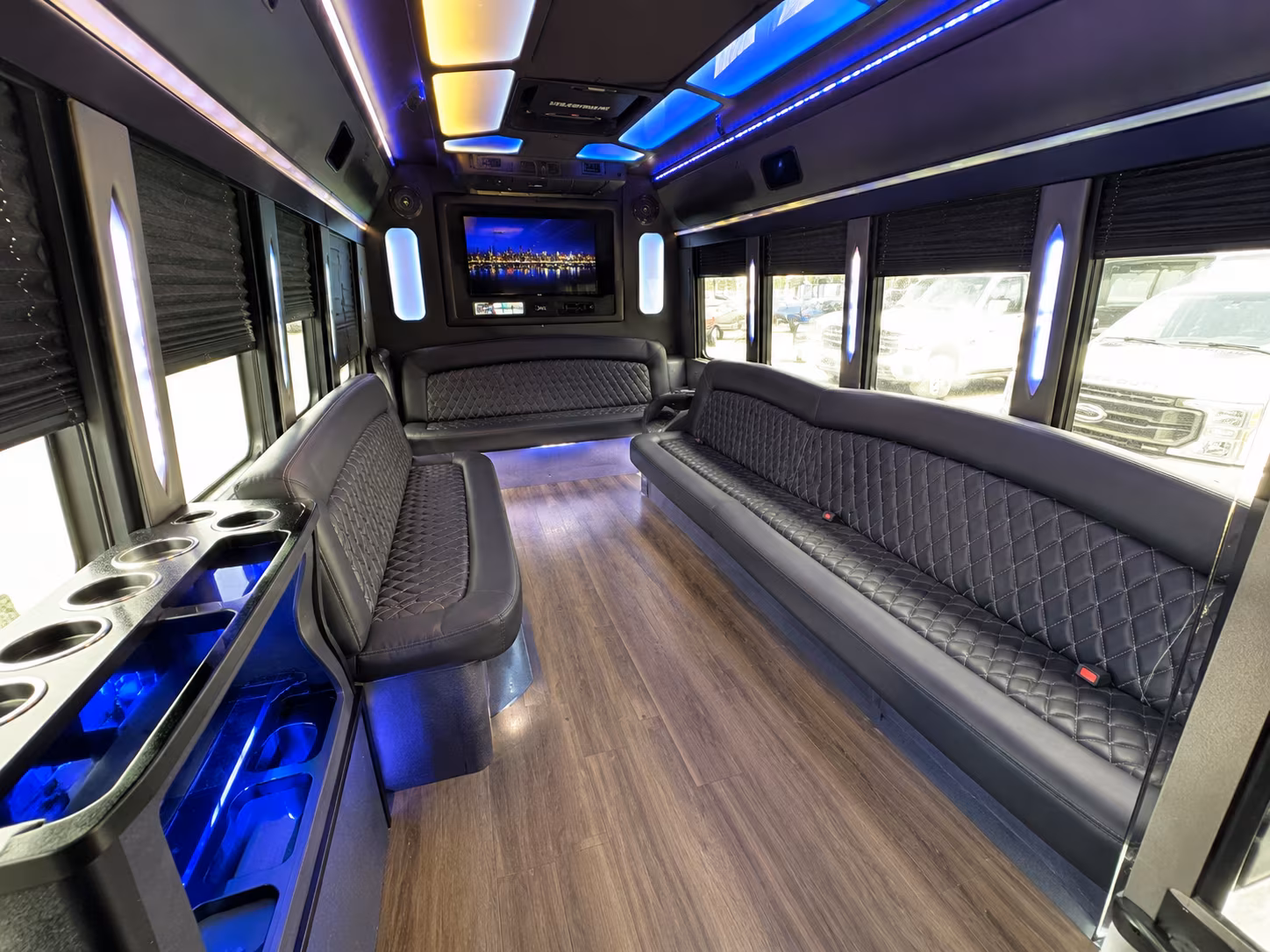 Davie Private Event Transportation party bus exterior
