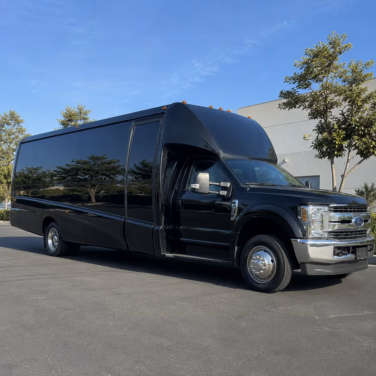 Davie Wedding Transportation party bus exterior