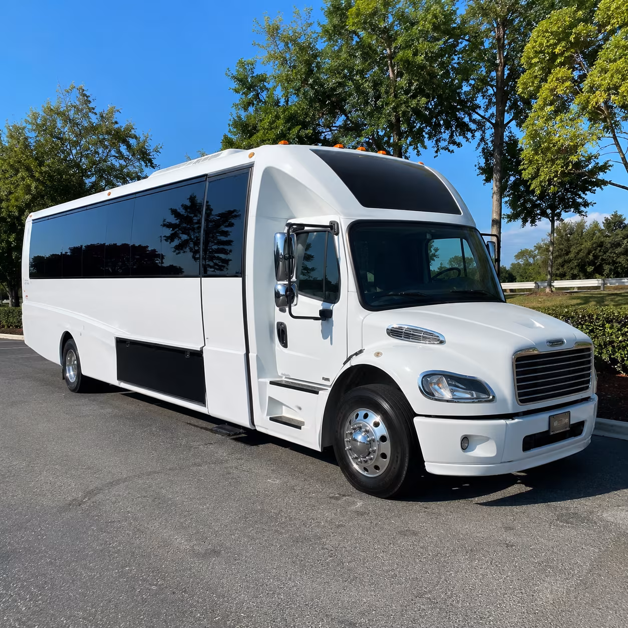 Davie Wedding Transportation party bus exterior